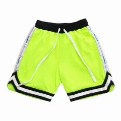 ELVIRA エルビラ BBショーツ バスケットボール ショートパンツ 蛍光グリーン サイズS メンズ 【中古】