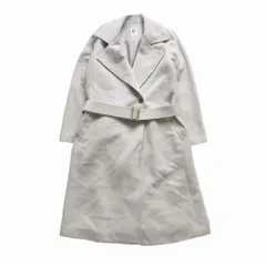 MK MICHEL KLEIN ミッシェルクラン アンゴラ混 ウール ビーバーコート アウター ホワイト サイズM レディース 【中古】