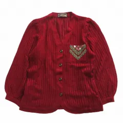 斎藤都世子　ニット　赤&茶　水玉　上下　新品 斎藤都世子 ニット 赤&茶 水玉 上下 新品