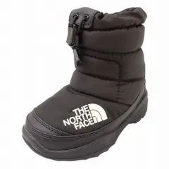 美品 ノースフェイス THE NORTH FACE NUPTSE BOOTIE ヌプシ ブーツ ウィンターブーツ キッズ 子供用 US8/15cm ブラック 【中古】 /TNT