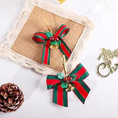 【新品】 クリスマスリボン 20個セット かわいい 蝶結び ベル付き 蝶結び 鈴付き 飾り クリスマス鈴 クリスマスパーティー DIY用 クリスマスツリー装飾 プレゼント包装 リボン装飾 DIY手作り オーナメント ラッピング ギフト飾り (20, 1.5 0