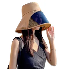 通気性 帽子 帽子 キャップ 夏 おしゃれ アウトドア 小顔効果 日よけ帽子 日焼け防止 UPF50+ UVカット 自転車 UV対策 日除け フェイスカバー 全顔覆う サングラス付き つば広 サンバイザー レディース [IOZO]