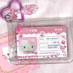 サンリオ キラメキ ハローキティ クリア カードケース キーホルダー