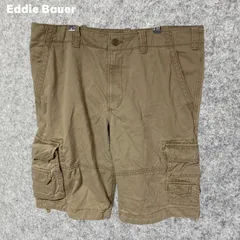 Eddie Bauer ベージュ カーゴショートパンツ サイドポケット 大きいサイズ Fサイズ