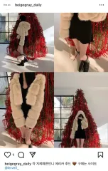 ベージュグレー フェイクファー フードジャケット ホワイト