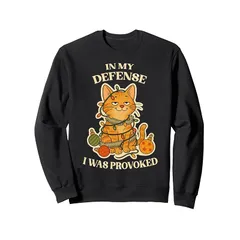【新品】 In My Defense I Was Provoked Christmas Cat Holiday Tinsel。 トレーナー