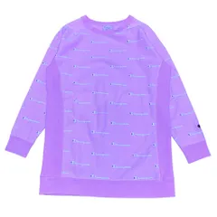 古着 used champion チャンピオン　リバースウィーブ　長袖ロゴプリントスウェット　トレーナー　長丈　ピンク　Lサイズ