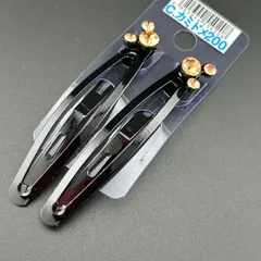 【新品】ヘアアクセサリー ヘアピン ブラック×ゴールド カラー 2本セット◆