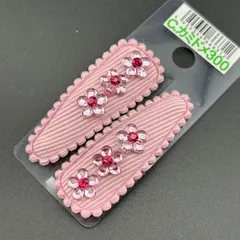 【新品】ヘアアクセサリー ヘアピン ピンク 花 可愛い 2本セット◆