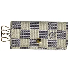ルイ・ヴィトン Louis Vuitton ミュルティクレ 4 鍵入れ キーホルダー キーケース ダミエアズール ホワイト N60020 レディース 【中古】