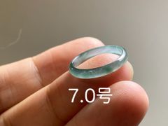 L17-180 上品 宝石質 氷種黄翡翠7.0号グアテマラ産A貨くりぬき リング
