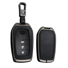 [TECART] トヨタ専用 キーケース キーホルダー キーバッグ キーカバー キーリング キーチェーン Toyota Land Cruiser ハリアー 80系 MXUA80 GUN125 などに適応 スマート キーケース 全面保護