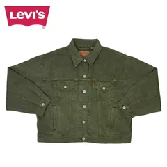 リーバイス LEVI'S デニムジャケット90s トラッカージャケット  90S TRUCKER JACKET90年代 オーバーサイズ リラックスOLIVE オリーブ カーキジージャン Gジャン アウター 上着 ジェンダーレス ジェンダーフリー
