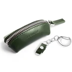 [Le sourire] とにかく小さな 小銭入れ ビジネスマンのための本革 極小 コインケース メンズ (グリーン) 0