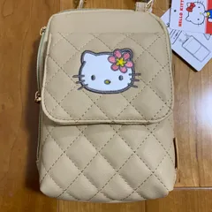 【新品未使用】ハローキティ　カオハナ　スマホショルダーバッグ　しまむら　サンリオ　キルト　キルティング　ベージュ　ミニチュアキルト　みんな