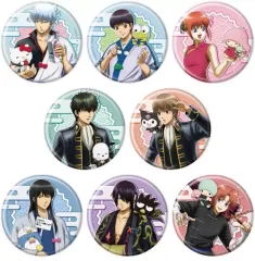 【新品】バッジ・ビンズ 【ボックス】缶バッジ 銀魂×サンリオキャラクターズ 01.コラボイラスト