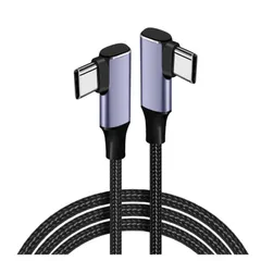 新品 C ケーブル L字 2M USB Type-c L型 PD対応 100W急速充電 超高耐久ナイロンiPhone15/MacBook/iPad/Galaxy/Xperia/PS5/Switch等タイプc機種対応【ビデオ出力非対応】