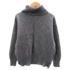 ロペピクニック ROPE Picnic ニット セーター 長袖 タートルネック 無地 ウール混 オーバーサイズ 38 グレー /YK36