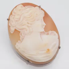 みーさん❗️カメオブローチ　作家刻印あり　中古✨ 2025年最新】カメオ の ブローチの人気アイテム - メルカリ