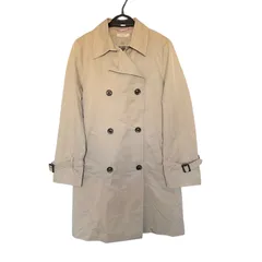 RE317 オリヒカ ORIHICA トレンチコート レディースL ベージュ ロングコート アウター ベルト付き