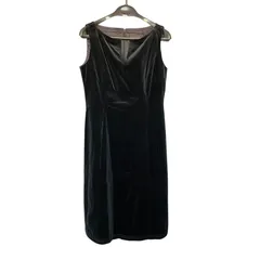 RE317 OLD ENGLAMD ノースリーブワンピース ブラック 黒 ベロア 秋冬 ドレス レディース38