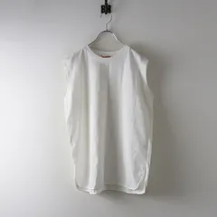 2024 スピックアンドスパン Spick&Span ファインコットンジャージーノースリーブプルオーバー ホワイト┃ブラウス【2400014668131】