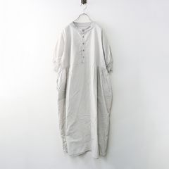 エヴァムエヴァ evam eva リネン Vネック ロング コート 1/ベージュ