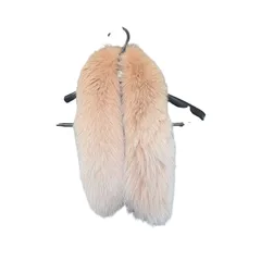 RE317 フォックスファー 襟巻 リアルファー ショール クリップ ミックス ピンク系 ベージュ系 大きいサイズ ロングサイズ 和服 成人式 着物  ORIGIN ASSURED ブルーフォックス