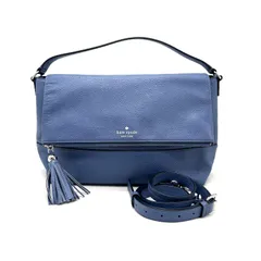 【中古】良品 Kate Spade ケイト スペード ロゴ タッセル 2way レザー ハンド ショルダー バッグ eH1006N