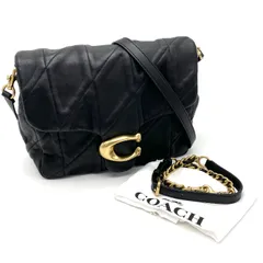【中古】良品 COACH コーチ タビー キルティング 2way レザー チェーン ハンド ショルダー バッグ eH1016A