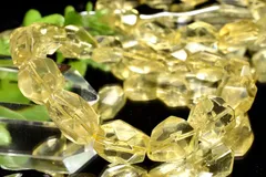 高透明 レモンクォーツ　12-16x12-14mm　原石ラフカット ブレスレット 1個売り パワーストーン 天然石 _BG6117-4