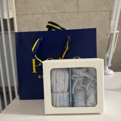 ポロラルフローレン 赤ちゃん 帽子/靴下 セット (新品)