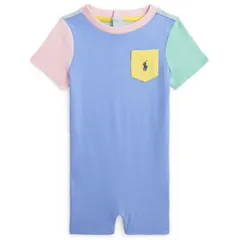 【新品】ラルフローレン カラーブロック ポケットショートオール