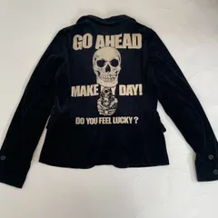 HYSTERIC GLAMOUR ヒステリックグラマー ベロア ジャケット スカル 日本製 レディース FREE 黒 ブラック