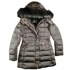 ダウンジャケット ロング ZARA WOMAN ザラ フード Aライン 黒 ブラック