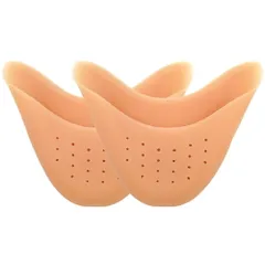 バレエ トゥパッド シリコン製 衝撃吸収 つま先保護 通気性 やわらか バレエシューズ用 サポート トゥシューズ インナー保護パッド 痛み軽減 白 va-012