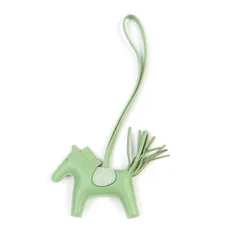 未使用品★HERMES エルメス ロデオチャームPM タッチ アニョーミロ アリゲーター ヴェールクリケット/ヴェールドー バッグチャーム B刻印 箱付き フランス製 レディース