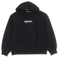 美品▼Supreme シュプリーム 24AW Box Logo Hooded Sweatshirt ロゴワッペン付き 裏起毛 プルオーバー パーカー ブラック M カナダ製 正規品 メンズ
