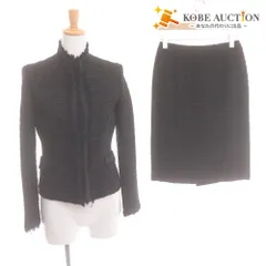 ■ アナイ セットアップ ジャケット タイトスカート トップス ボトムス ツイード レディース 38 ブラック