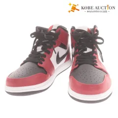 ■ ナイキ スニーカー シューズ 554724-069 靴 エアジョーダン1 ミッド メンズ 26cm レッド ブラック 箱付き 未使用
