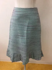 ホコモモラ byシビラ 水色に紫刺繍 スカート