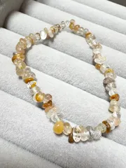 ルチルクォーツ チップブレスレット（AA++）