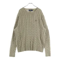 POLO RALPH LAUREN (ポロラルフローレン) ワンポイント ケーブルニットセーター ベージュ