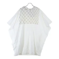 MM6 Maison Margiela (エムエムシックスメゾンマルジェラ) 21SS ドット スウェットプルオーバー ポンチョ ホワイト レディース S62CT0131