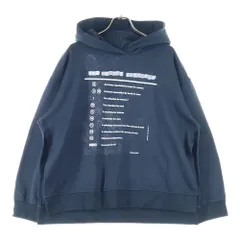 MM6 Maison Margiela (エムエムシックスメゾンマルジェラ) 21AW サイドスリット スウェットプルオーバーパーカー ネイビー レディース S52GU0144