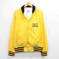 L/古着 チャンピオン champion 長袖 ナイロン ジャケット メンズ 90s トリニティポーリング ラグラン 黄 イエロー 25nov04 中古 アウター 