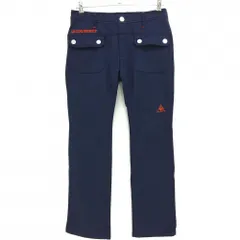 ルコックス ゴルフ ロゴ 刺繍 プリント ナイロン ゴルフパンツ サイズ：11 LE COQ GOLF ルコックゴルフ 裏起毛 ナイロンパンツ ロゴ