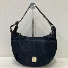 5648　CHRISTIAN OLIVIER クリスチャンオリビエ　ショルダーバッグ　ワンショルダー　肩がけ　斜めがけ　クロスボディ　ネイビー　レオパード　レオパ　ヒョウ柄　ロゴ　総柄　ナイロン　レディース　多機能　機能的