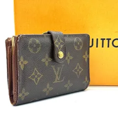【品格を宿す伝統のがま口】　LOUIS VUITTON ルイヴィトン　二つ折り財布 モノグラム ポルトフォイユヴィエノワ スナップ式 がま口　ブラウン
