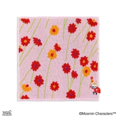 【メール便】ムーミン ミニタオル フルフィーコットンガーゼパイルタオルハンカチ お花摘み リトルミイ パープル 北欧 タオル美術館 プレゼント かわいい キャラクター グッズ 